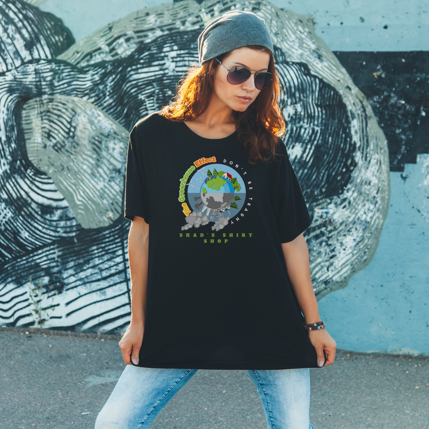 Unisex Black Short sleeve T-shirt (Don’t Be Trashy) logo