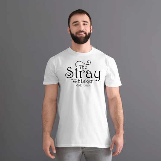 Unisex Short Sleeve T-shirt with “The Stray Whisker” logo