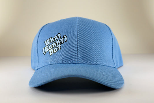 Blue Velcro Adjustable Hat with (WHAT KENNY DO?) logo