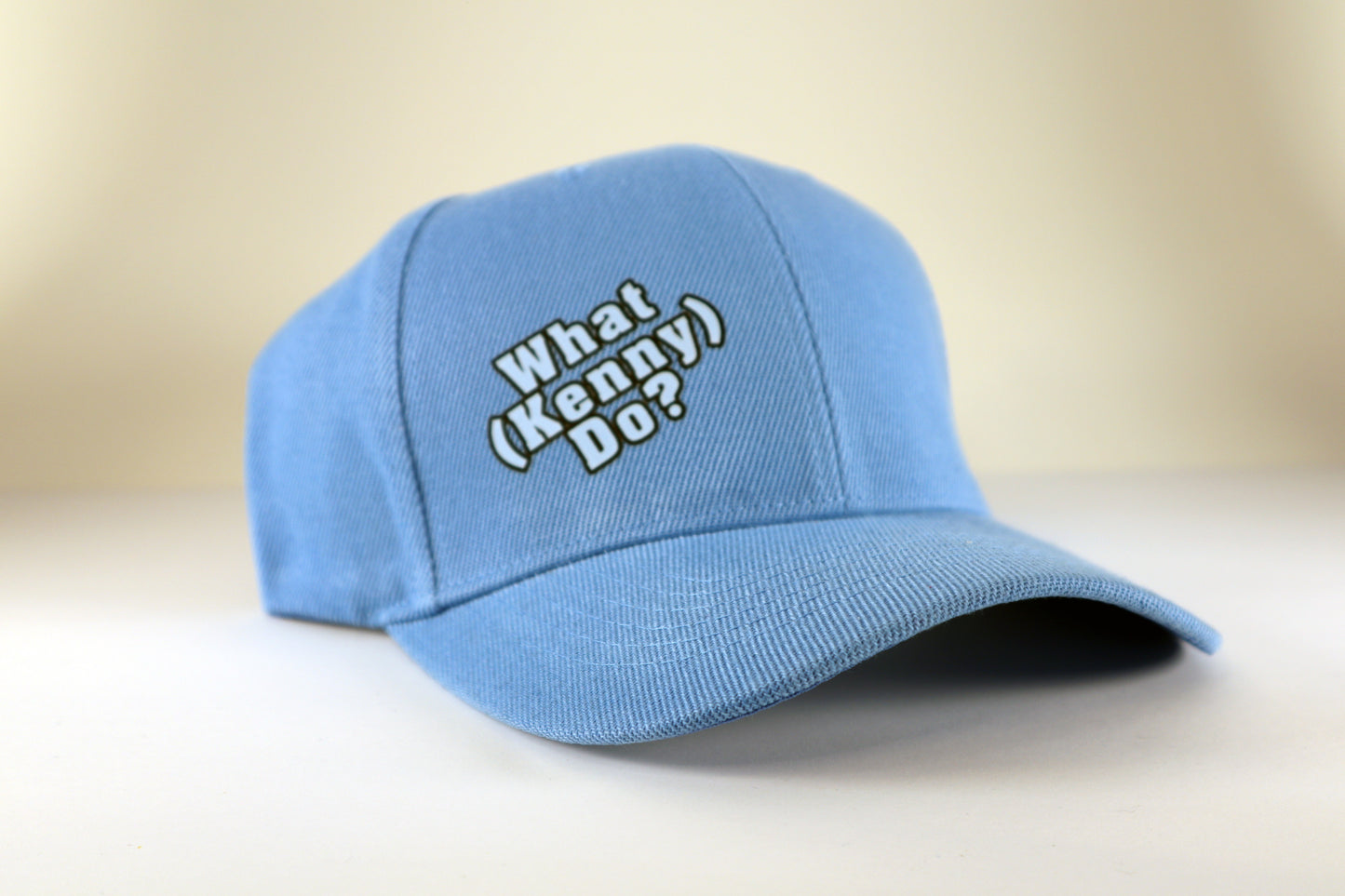 Blue Velcro Adjustable Hat with (WHAT KENNY DO?) logo